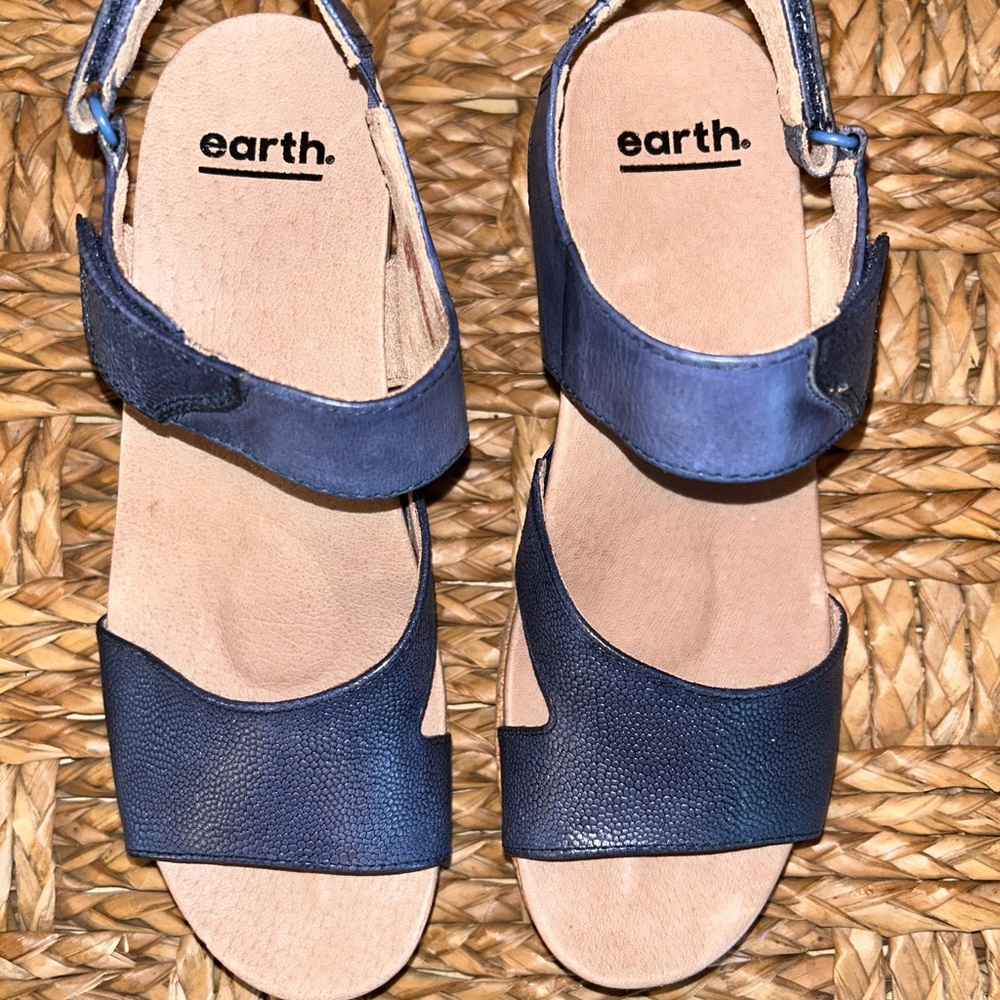 Earth, blue, sapphire, sandals